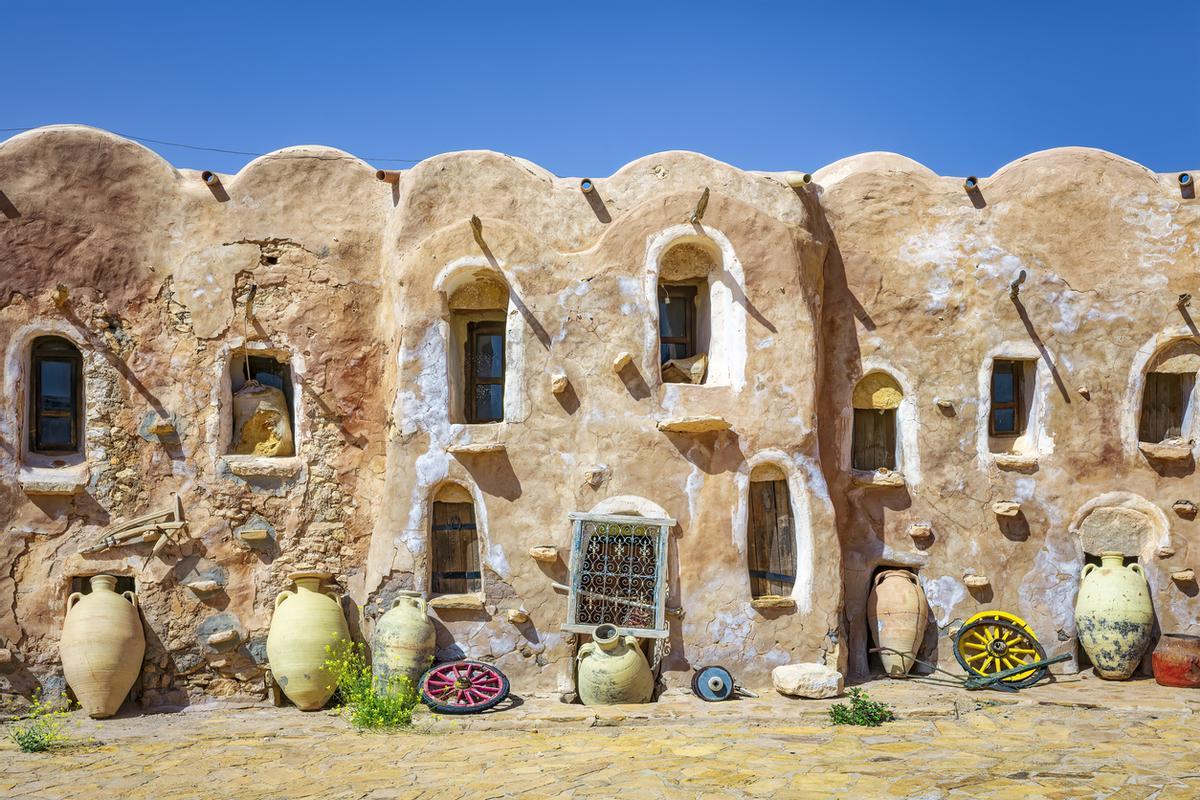 Graneros tradicionales de Ksar Ouled Debbab, en el sur de Túnez.