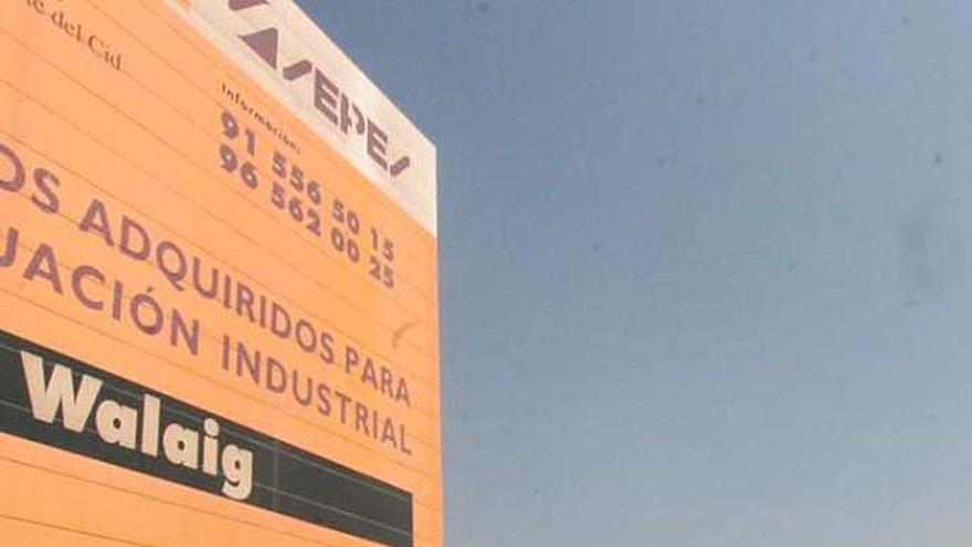 Las obras del polígono industrial se encuentran paradas.