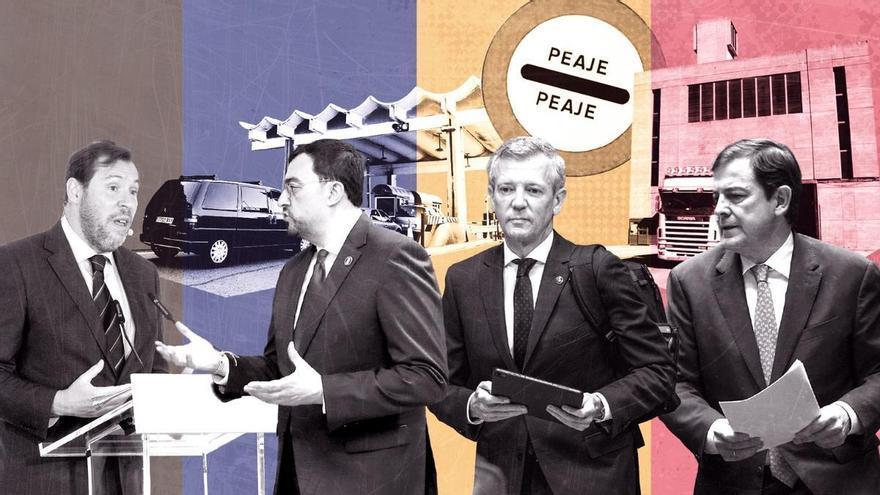 El Noroeste se une por encima de las siglas para pedir el fin de las autopistas de peaje, que la Comisión Europea considera irregulares