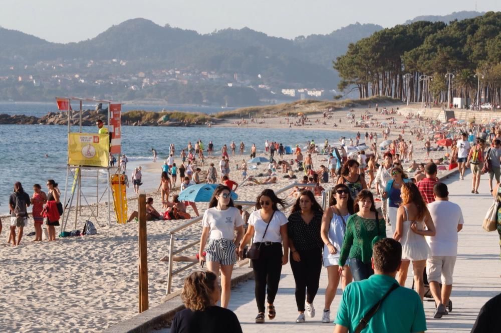 Final del verano a 30 grados en las Rías Baixas