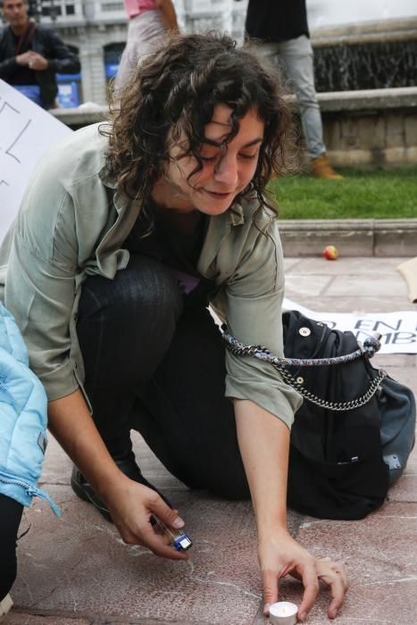 Manifestación en Oviedo de solidaridad con Cataluña