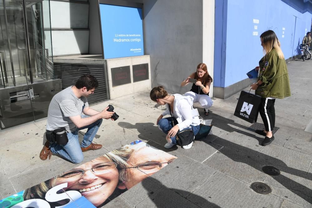 Mural por el Día del Mayor en Afundación