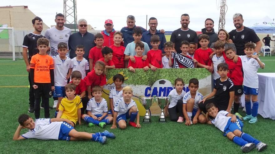 La UD Tamaraceite y el CD Valleseco, campeones de la Copas de Campeones Prebenjamín y Benjamín fase C