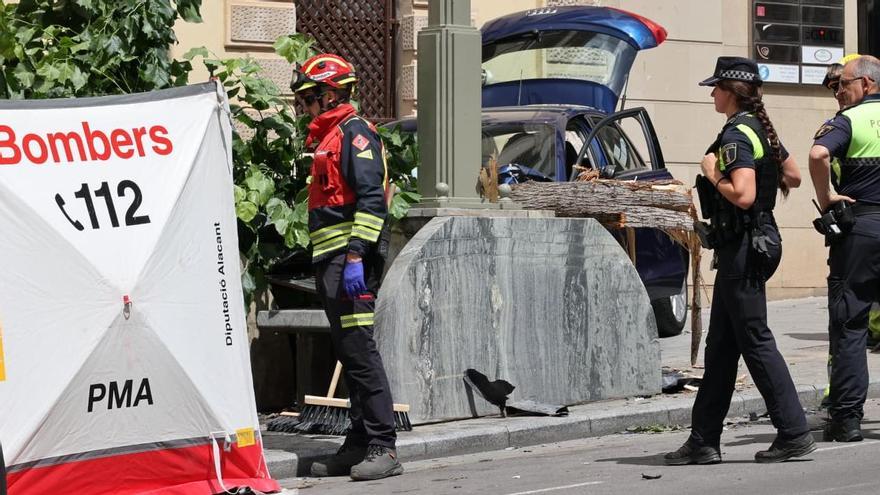 Accidente mortal de un viandante en la calle Santo Tomás de Alcoy