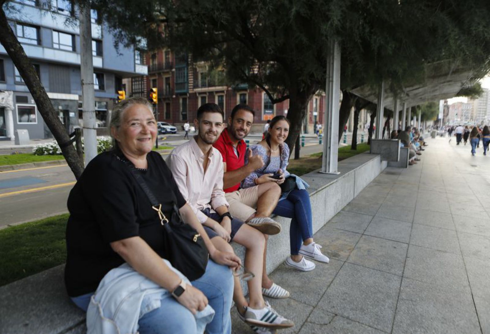 Por la izquierda, Catalina Morillo, José Luis Montero, Bernabé Aubri y María Montero, en El Muro. | Fernando Rodríguez