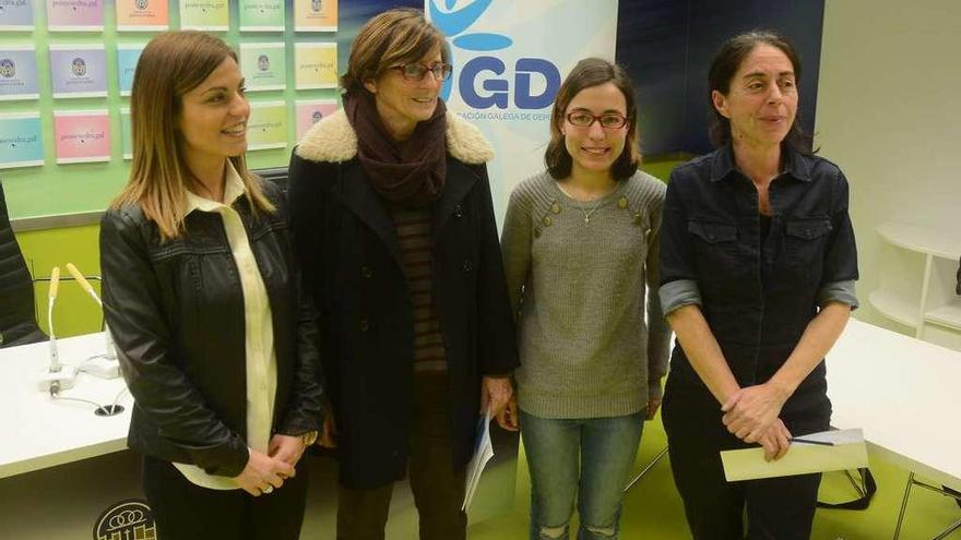 Presentación de la jornada adaptada de fútbol sala en el Concello de Pontevedra. // Rafa Vázquez