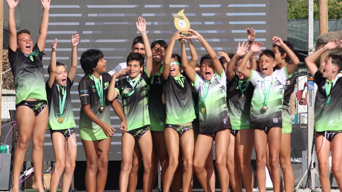 Campeones de la Liga de waterpolo alevín