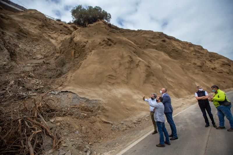 Visita a las obras del talud de Almáciga