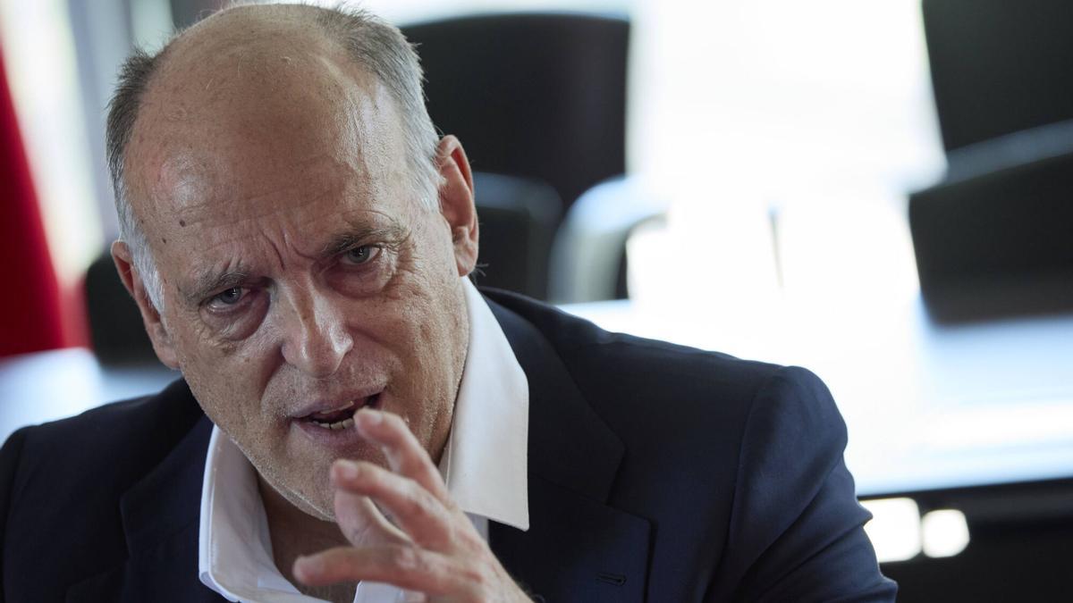 Javier Tebas, presidente de LaLiga, concretó el nuevo contrato de los derechos de TV