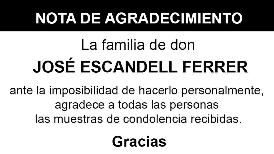 Nota José Escandell Ferrer