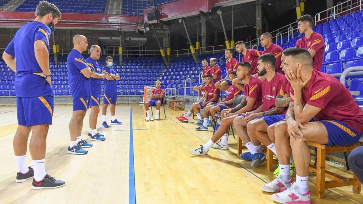 El Barça, la pasada semana en un entrenamiento en el Palau
