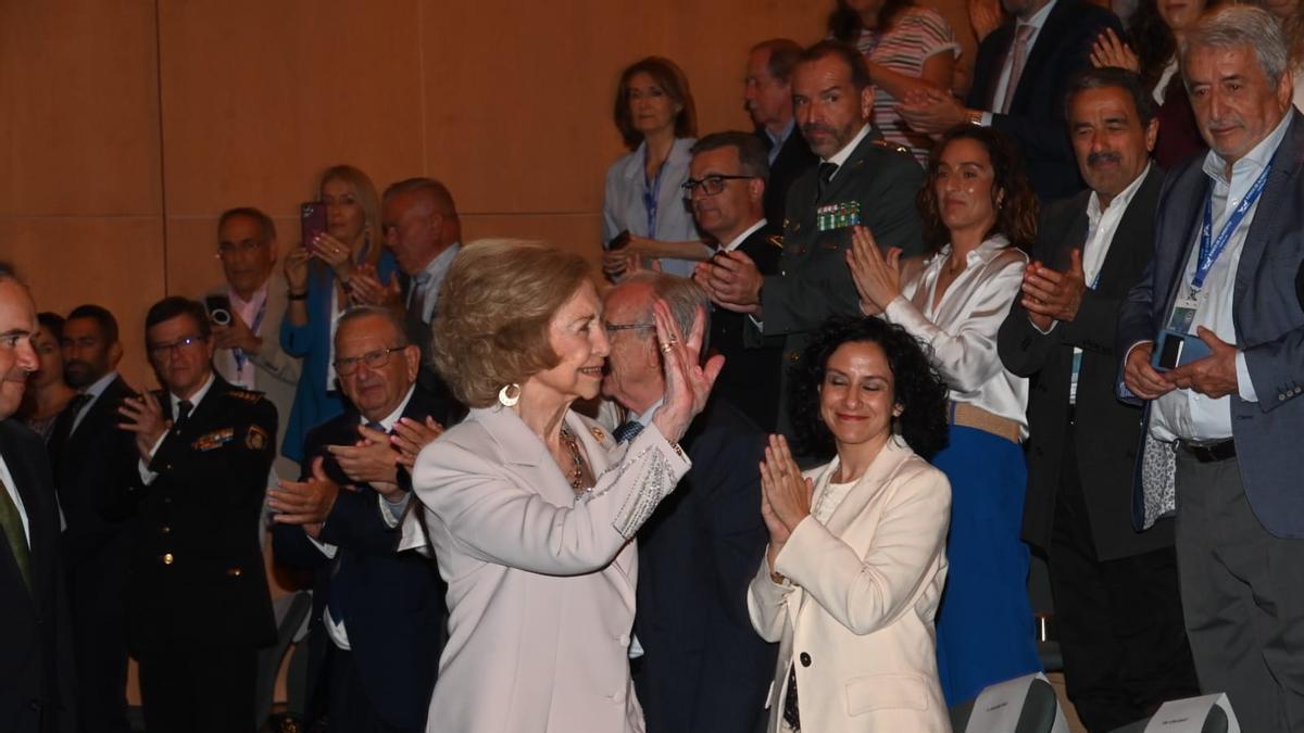 La 'Marxa de la Ciutat' recibe a la reina Sofía en el XXIX Congreso Anual de la Federación Española de Bancos de Alimentos en Castelló