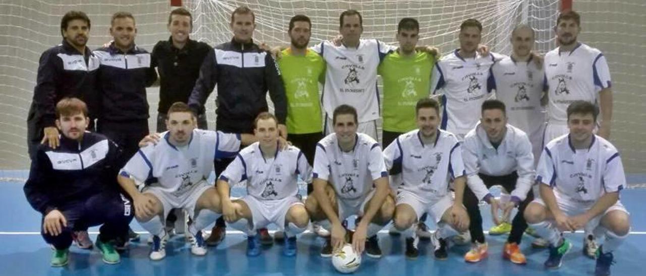 Jugadores del Favara de fútbol sala de la Tercera.