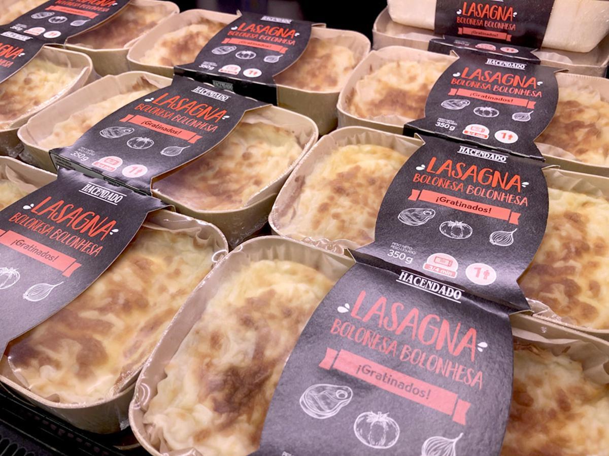 Lasaña boloñesa gratinada en Mercadona