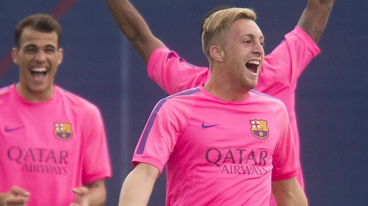 Deulofeu, durant un entrenament de la pretemporada. Deulofeu, durant un entrenament de la pretemporada.