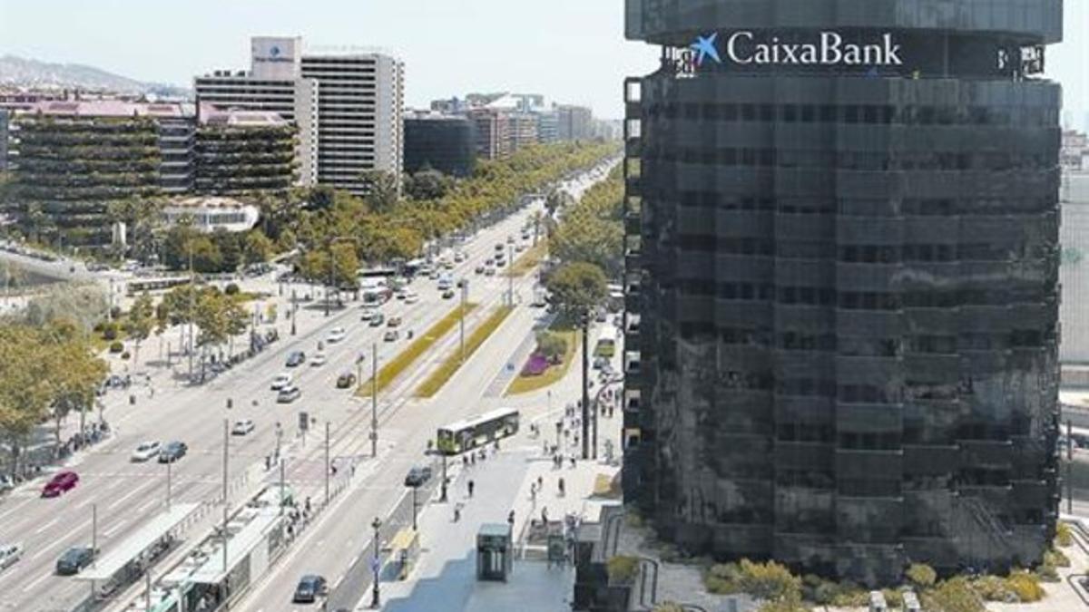 Sede de La Caixa en la Diagonal de Barcelona.