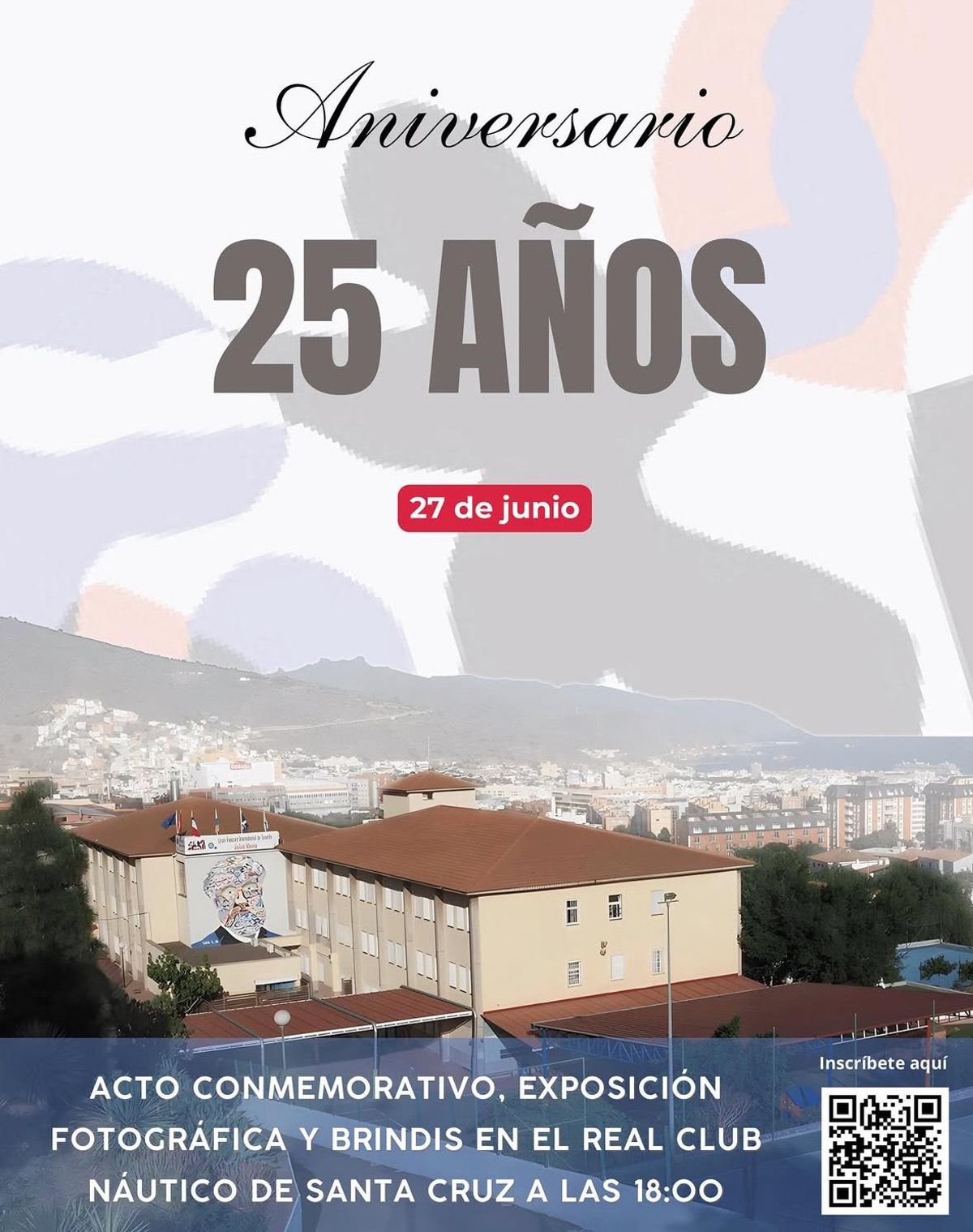 Cartel 25 aniversario del Liceo Francés Internacional de Tenerife