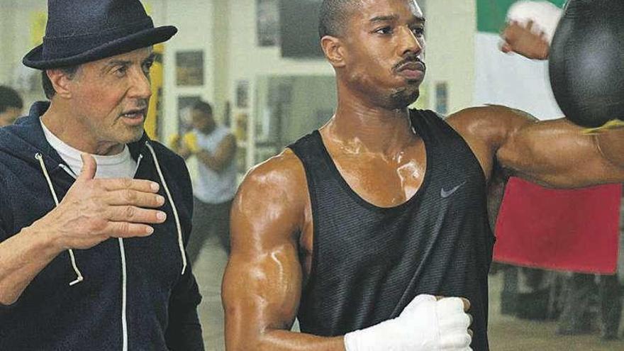 Sylvester Stallone y Michael B. Jordan, en &quot;Creed&quot;.