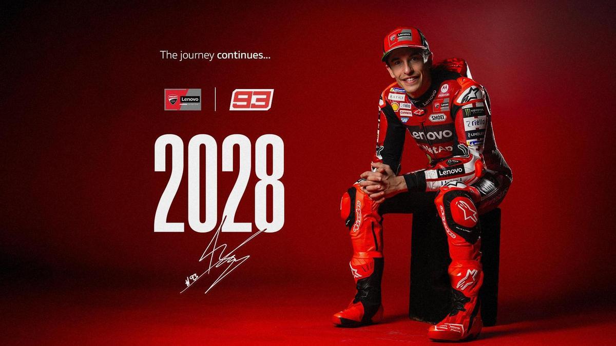 Así ha anunciado Ducati Lenovo la renovación de Marc Márquez