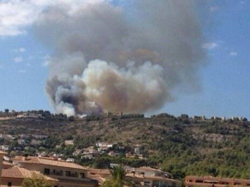 Incendio forestal en Xàbia