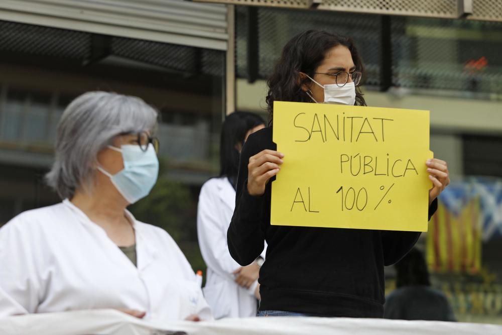 Protesta dels sanitaris gironins