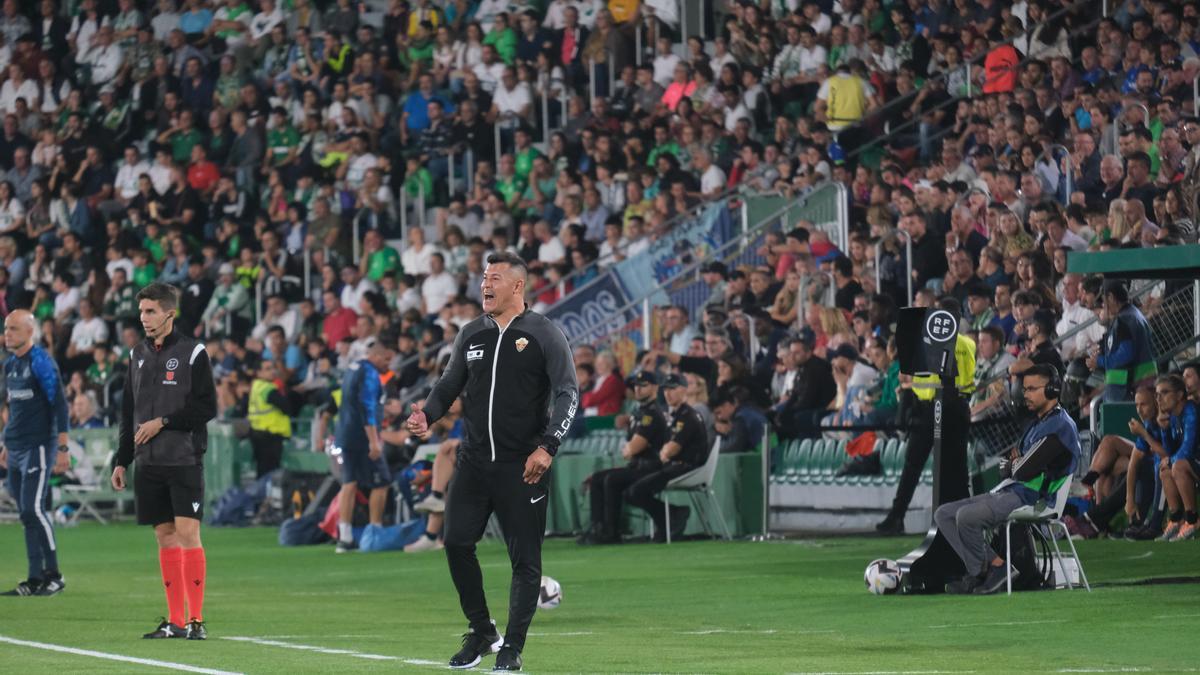 Almirón, en el partido ante el Getafe