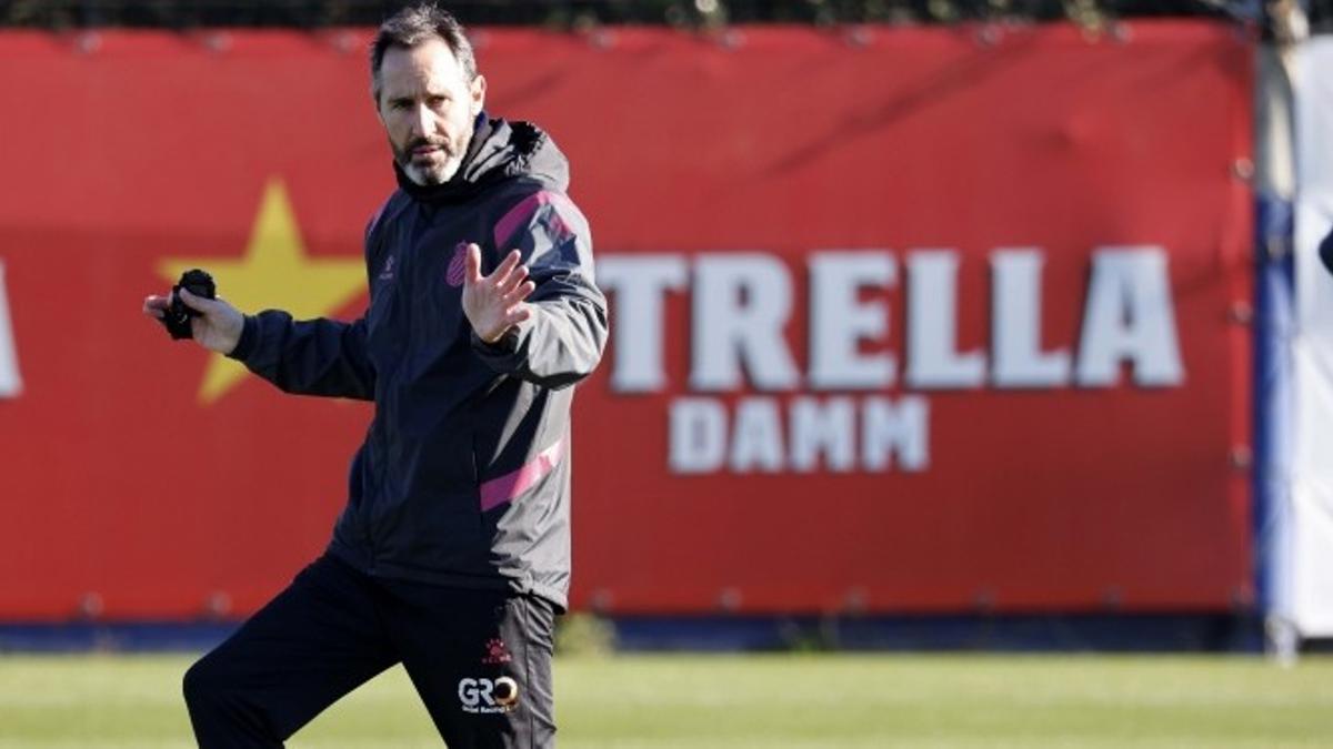 Vicente Moreno, en un entrenamiento