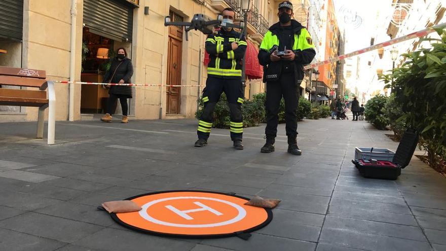 Alicante, vacía durante la Nochevieja del año Covid