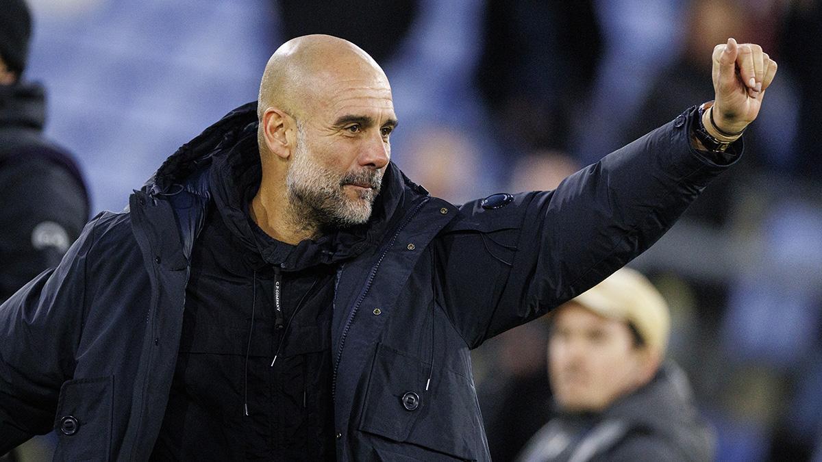 El entrenador del Manchester City, Pep Guardiola, durante un partido