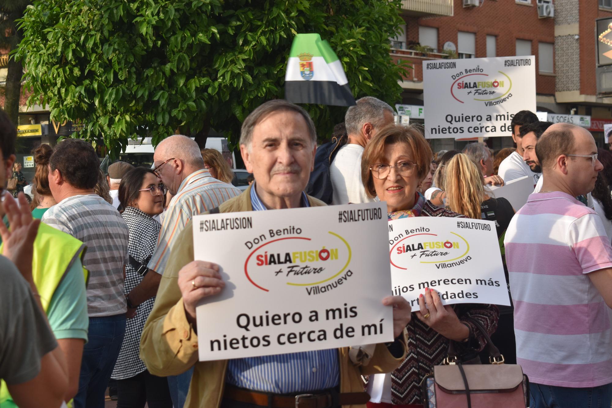 Manifestación en Don Benito por la fusión con Villanueva