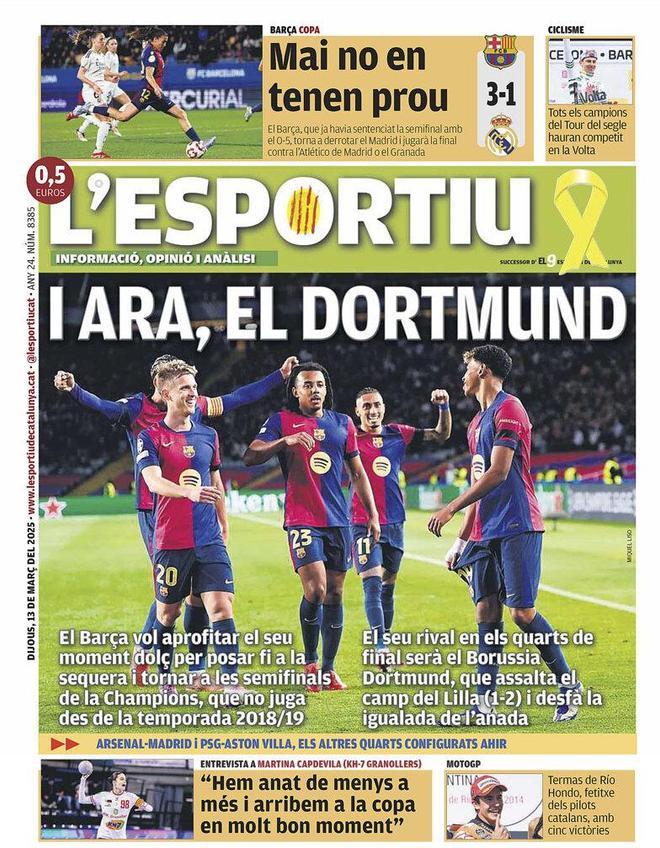 Estas son las portadas de la prensa deportiva de hoy, jueves 13 de marzo