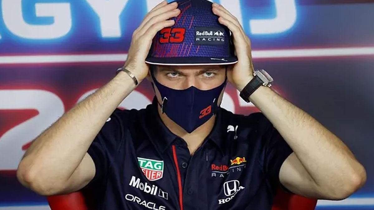 Verstappen , en la rueda de prensa de Hungría