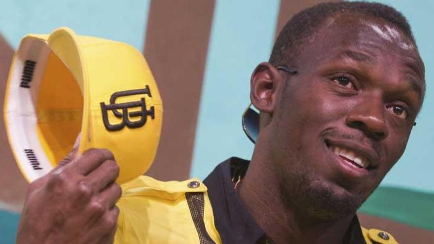 Usain Bolt, durante una rueda de prensa