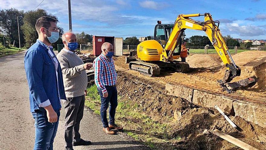 Visita a las obras de parque en el día de ayer.