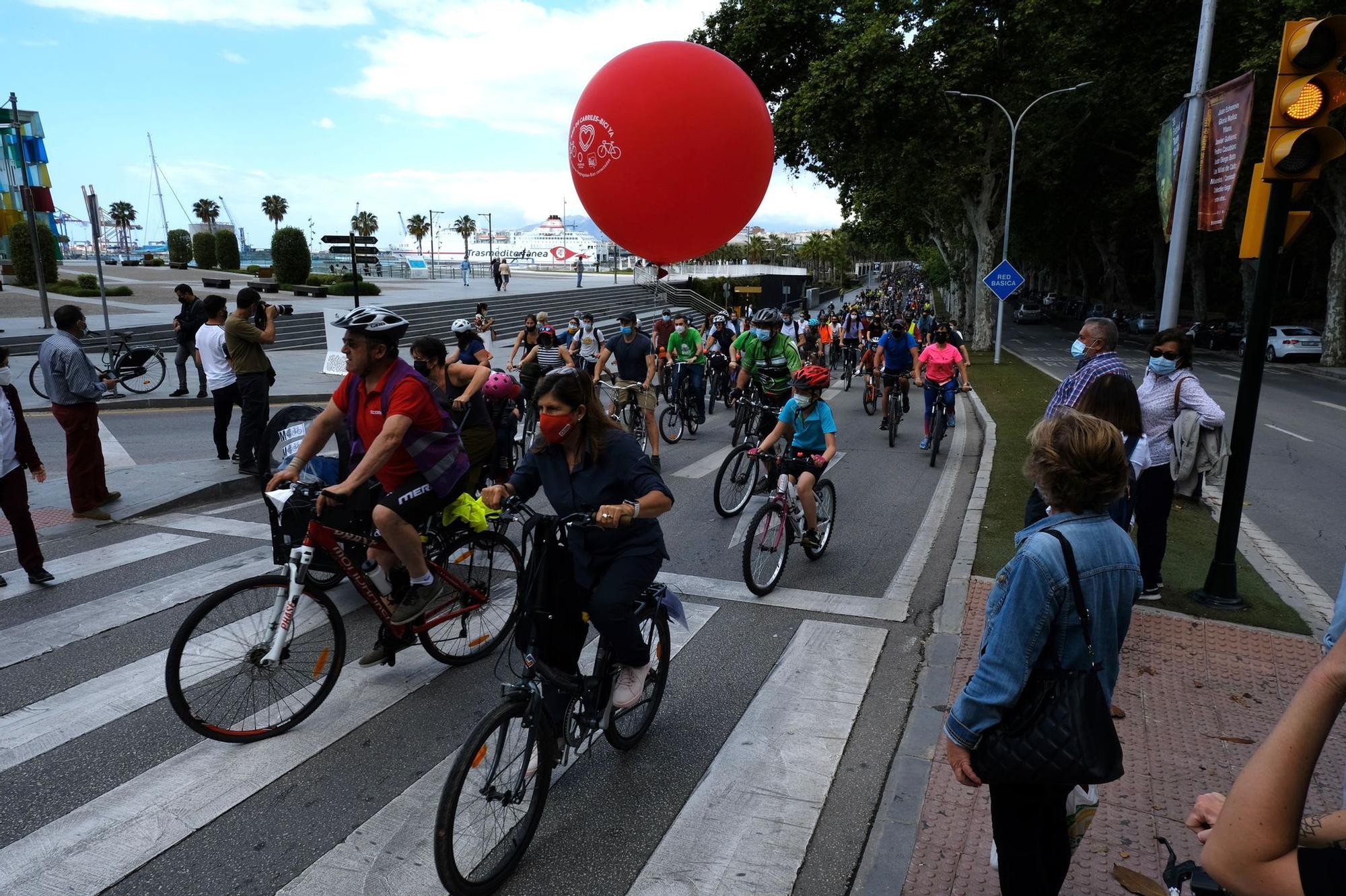 Bicifestación: Miles de ciclistas se manifiestan en Málaga por una movilidad sostenible