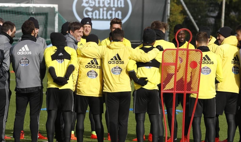 El equipo de Berizzo aprovechó el partido suspendido ante el Madrid para realizar una sesión de entrenamiento el domingo.