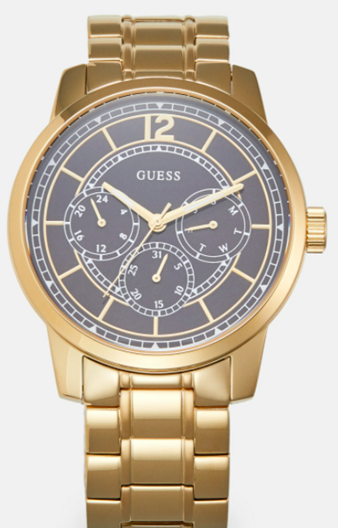 Reloj de cadena dorada de Guess