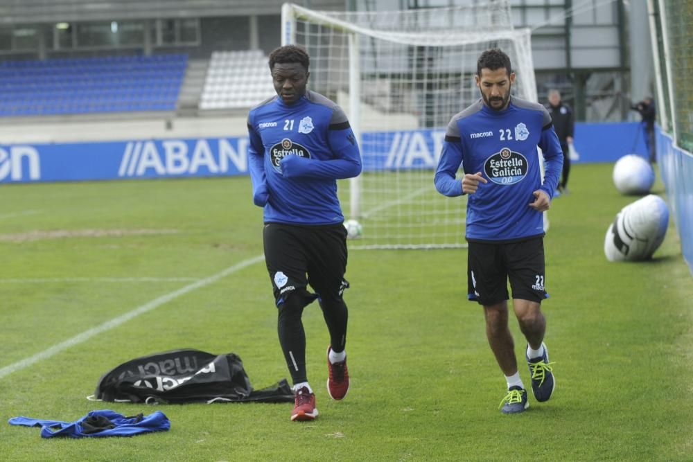 Sesión del Dépor tras el empate ante el Eibar