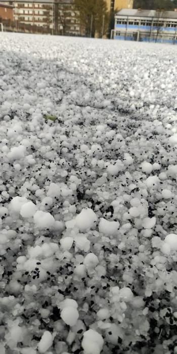 Granizo en la zona centro de Asturias