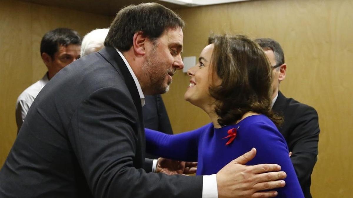 Oriol Junqueras y Soraya Sáenz de Santamaría