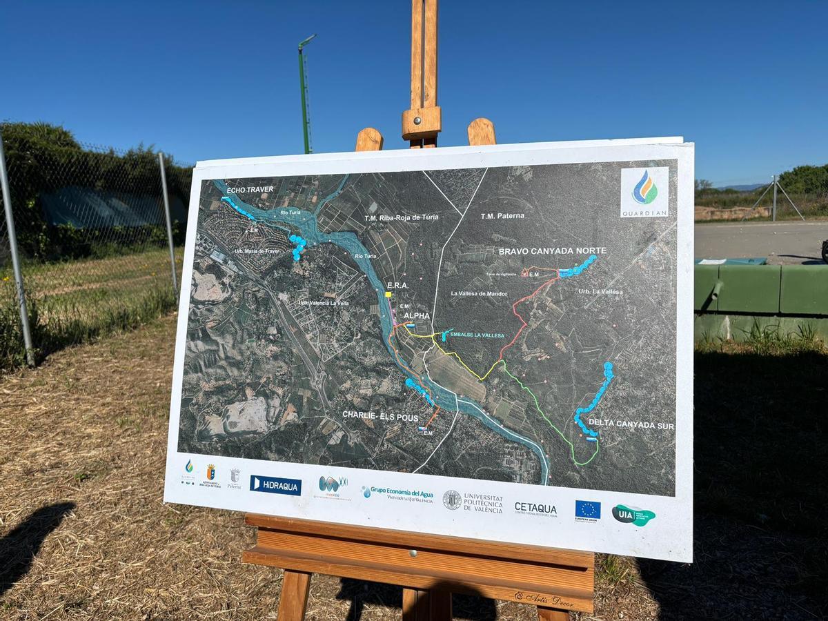 Los sistemas de riego del proyecto Guardian en algunas de las zonas del Parque Natural del Túria.