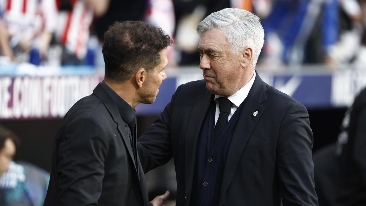 Simeone y Ancelotti volverán a verse las caras en el derbi