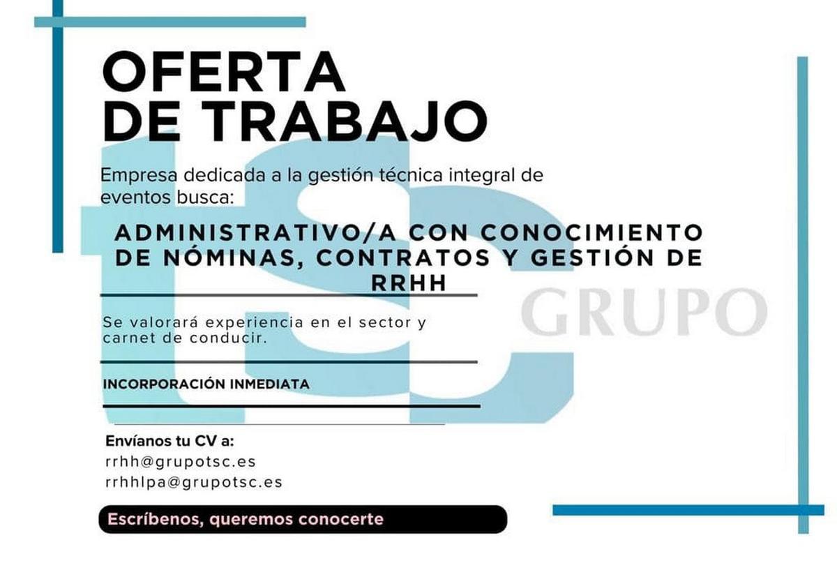 Empleo en Gran Canaria: el Grupo TSC busca perfiles para diferentes puestos en la Isla.