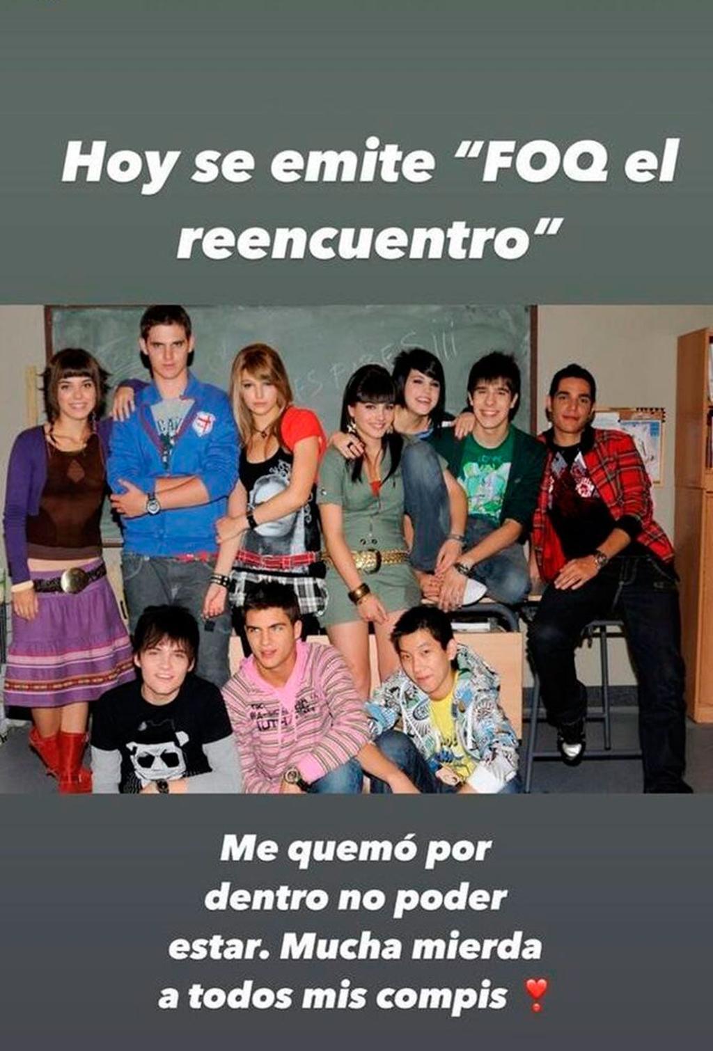 Úrsula Coberó desea suerte a sus compañeros.