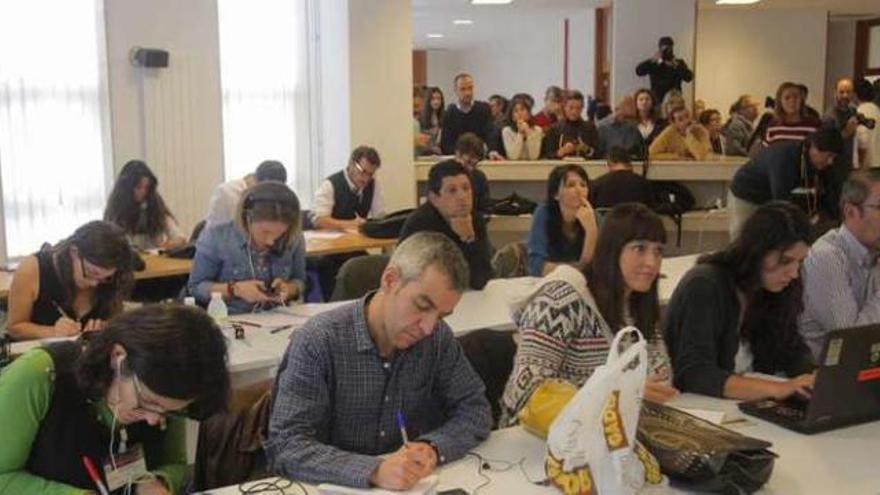 Sala de prensa, en la última jornada de juicio. // Xoán Álvarez