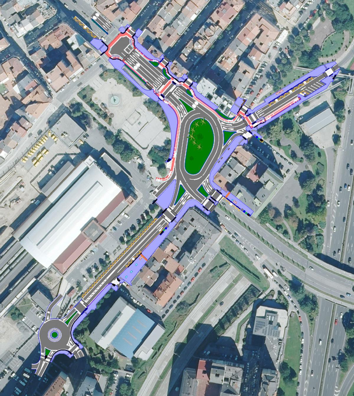 Así quedarán las dos nuevas rotondas en la avenida del Ferrocarril