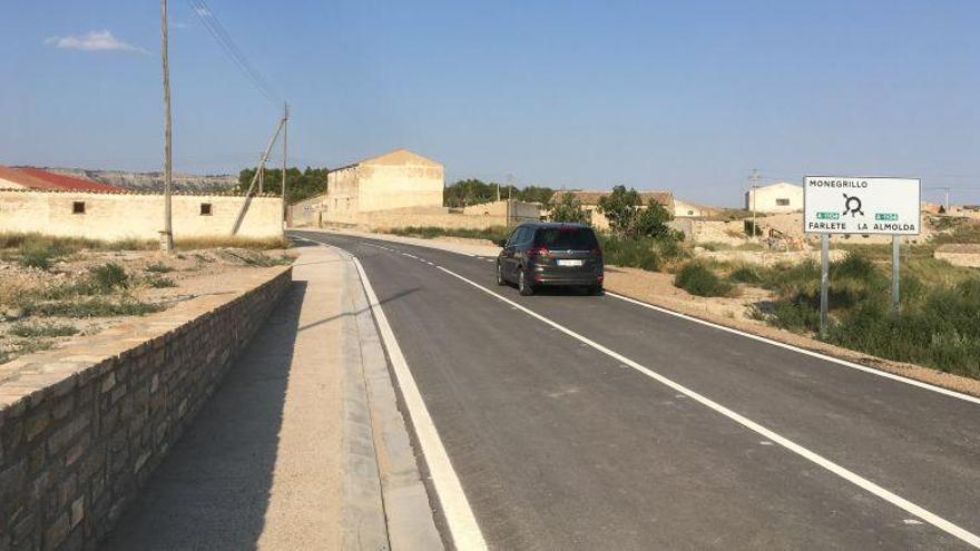 Terminada la primera fase del arreglo de carretera entre Monegrillo y Osera