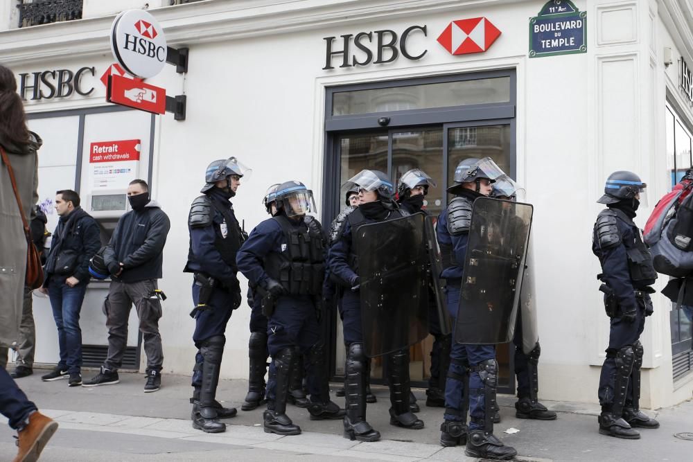 Disturbios en París en contra de la reforma laboral