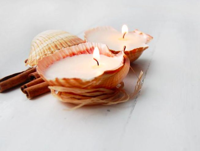 Velas de conchas marinas