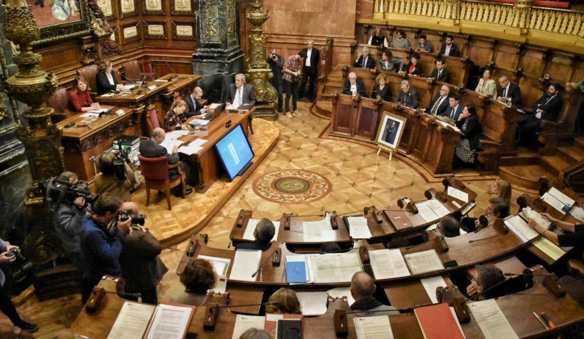 un pleno del Ayuntamiento de Barcelona.